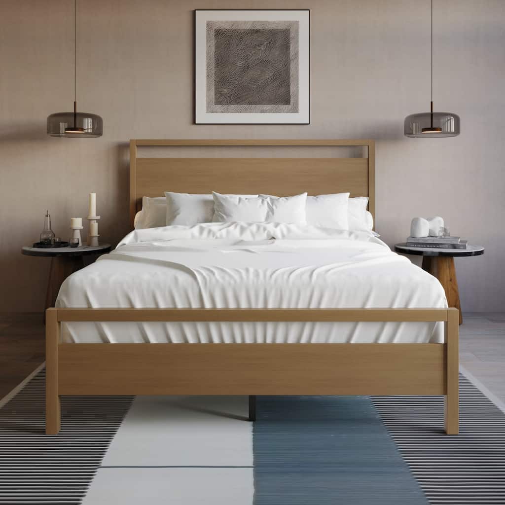 Clayfell Ontario Solid Wood-Look Panel Bed