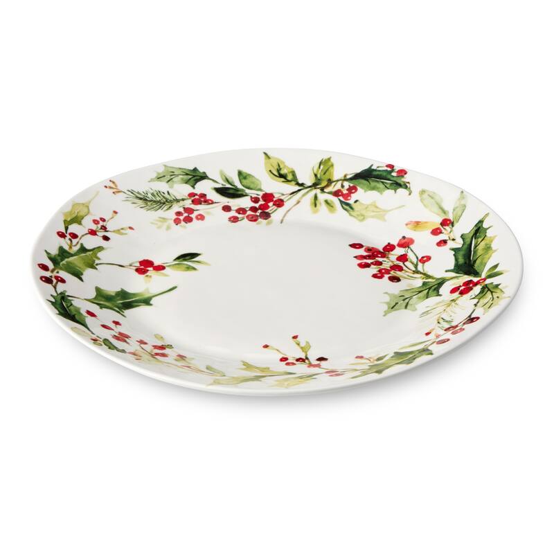 Certifed International Holly And Vines Round Platter 13" - 13 L x 13 W x 1.5 H