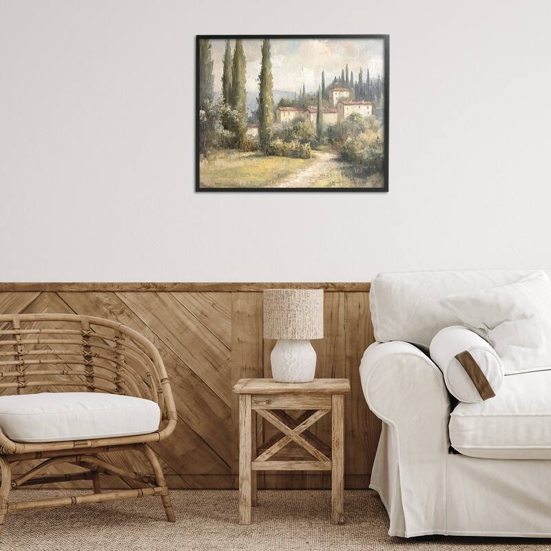 Stupell Villa Hidden in Trees Framed Giclee Art Design By Petal Prints Design