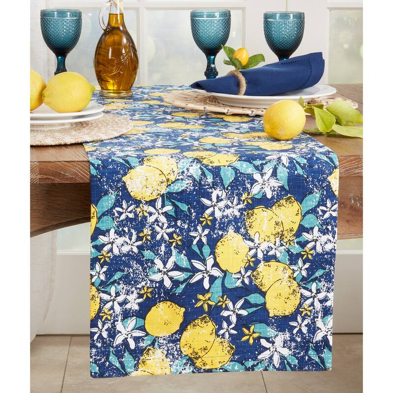 Table Runner With Lemon Design
