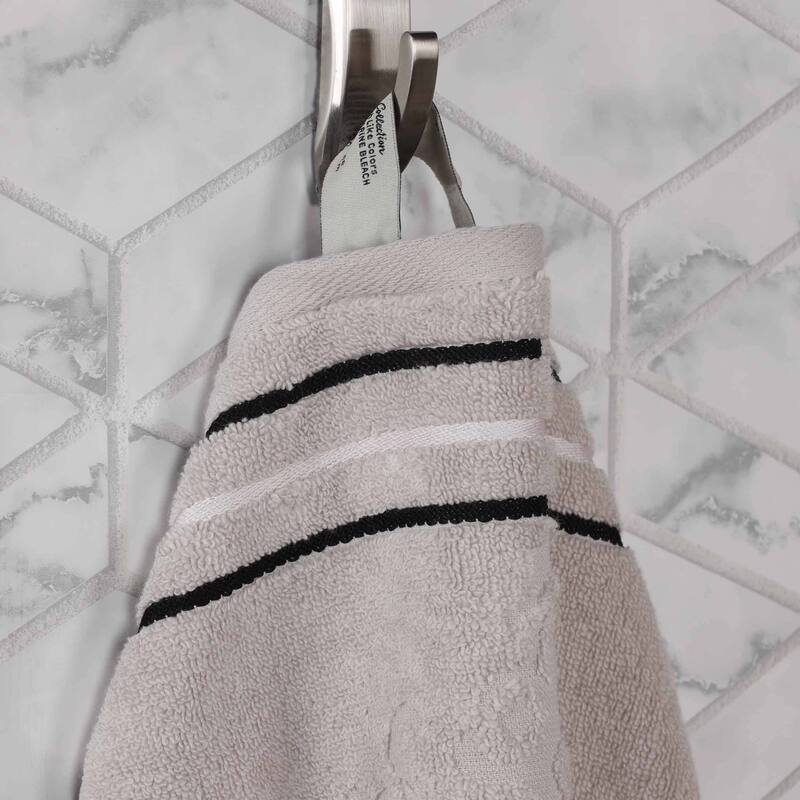 Superior Sadie Zero Twist Cotton Solid and Floral 8 Piece Towel Set