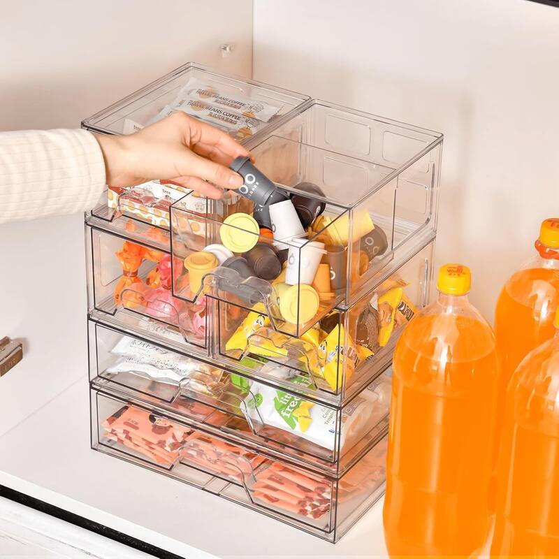 Stackable Makeup Organizer Storage Drawers Set of 6