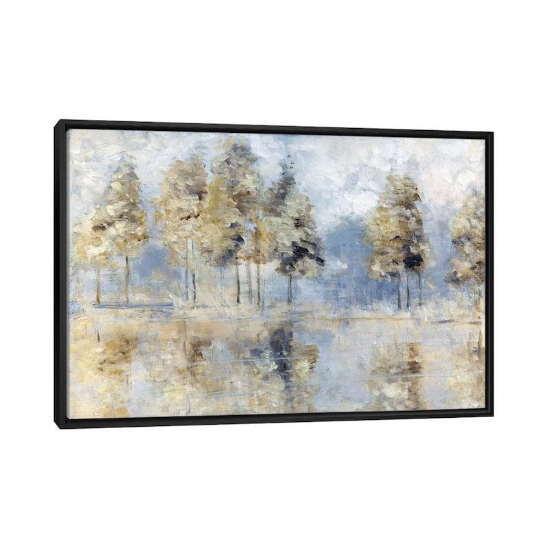 iCanvas "Blue Golden Forest" by Sally Swatland Framed Canvas Print - Black - 32x48