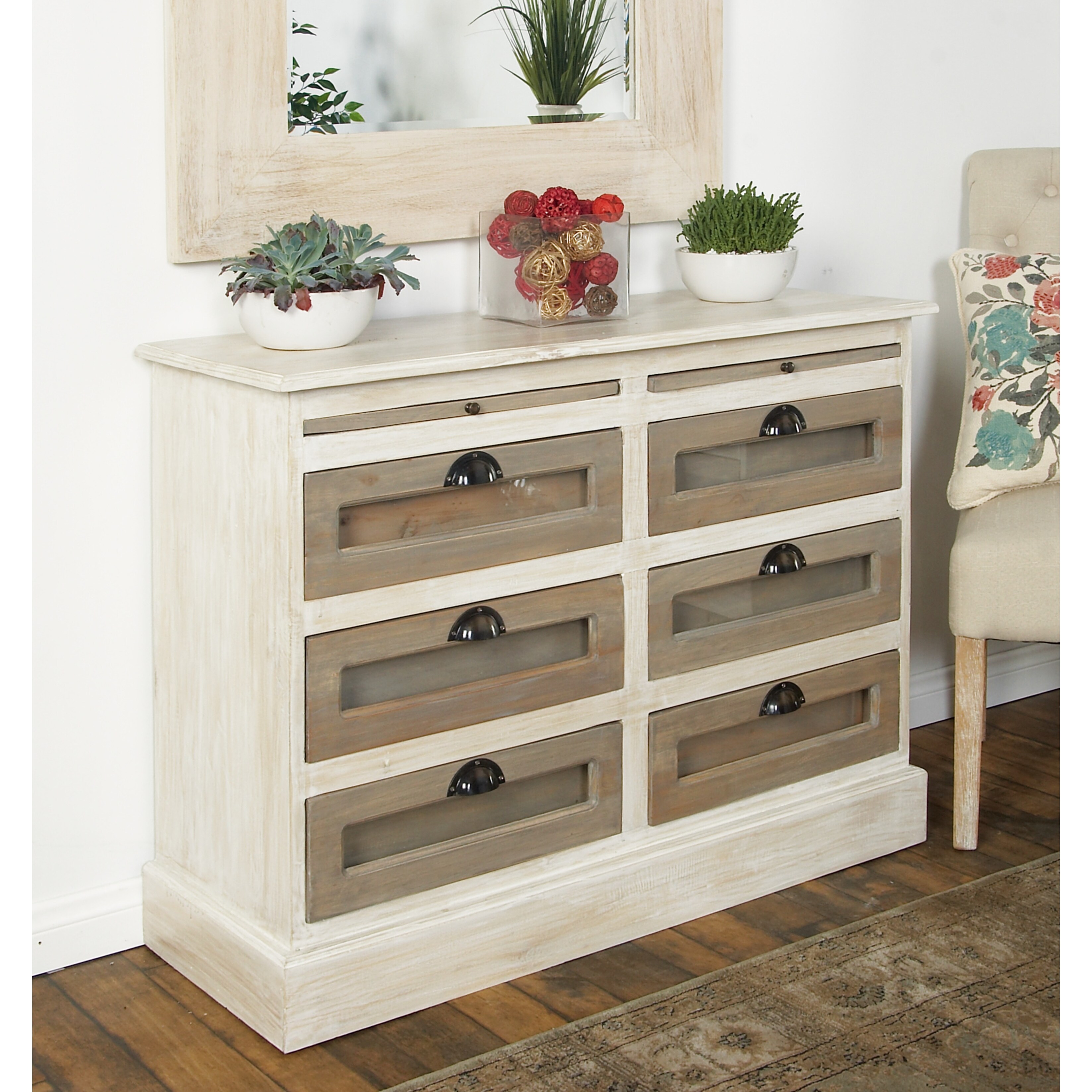 White Mahogany Farmhouse Chest 32 x 41 x 15
