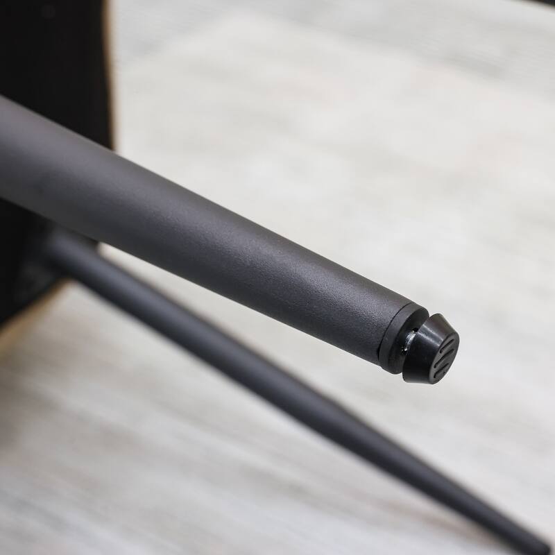 Black Dining Chair Kitchen Chair Meeting Room Chair Set of 6 Side Chair Armless Chair with Metal Legs