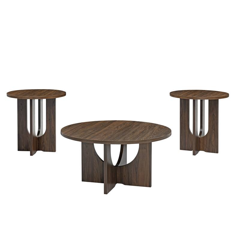 Minimalist Solid Wood Coffee Table, Modern Design with Waterproof Surface, 330 lbs Capacity