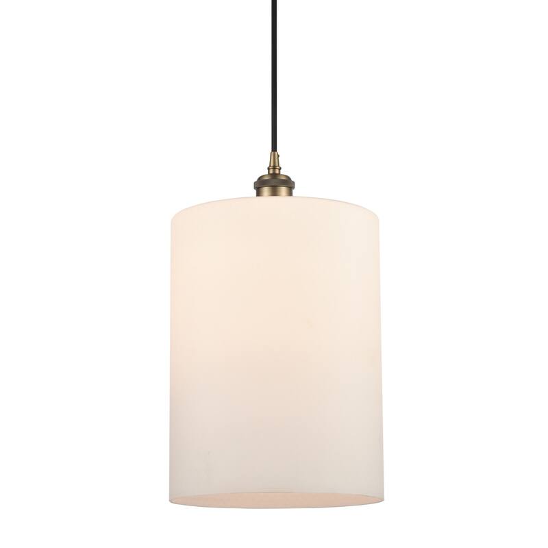 Innovations Lighting 516-1P-14-9-L Cobbleskill Pendant Cobbleskill 9" - Matte White / Brushed Brass