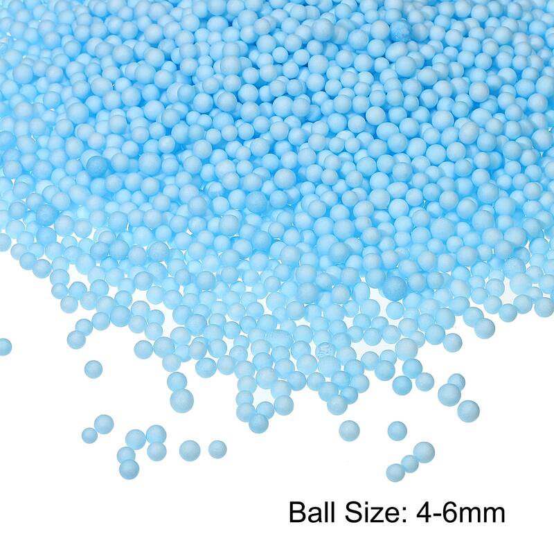 Foam Beads Foam Balls for DIY Craft Decoration, 1 Pack Approx 4000pcs - Blue - 4-6mm