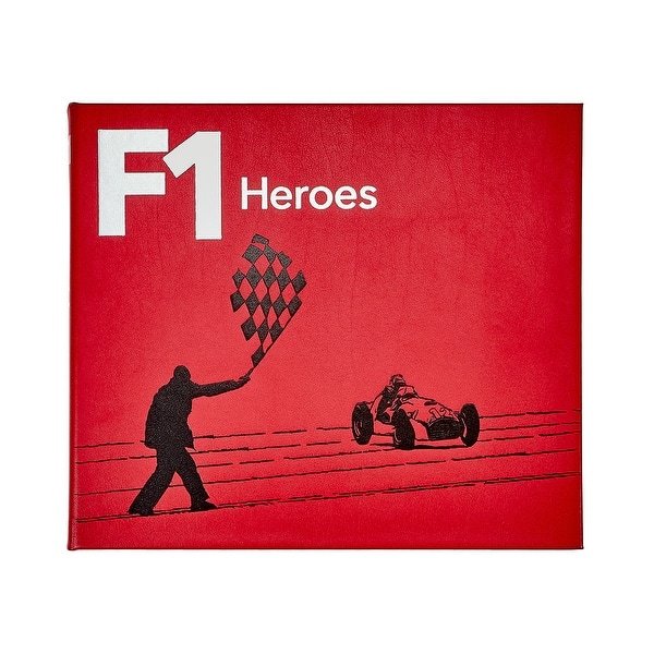slide 2 of 5, Graphic Image F1 Heroes Coffee Table Book, Leather, Red