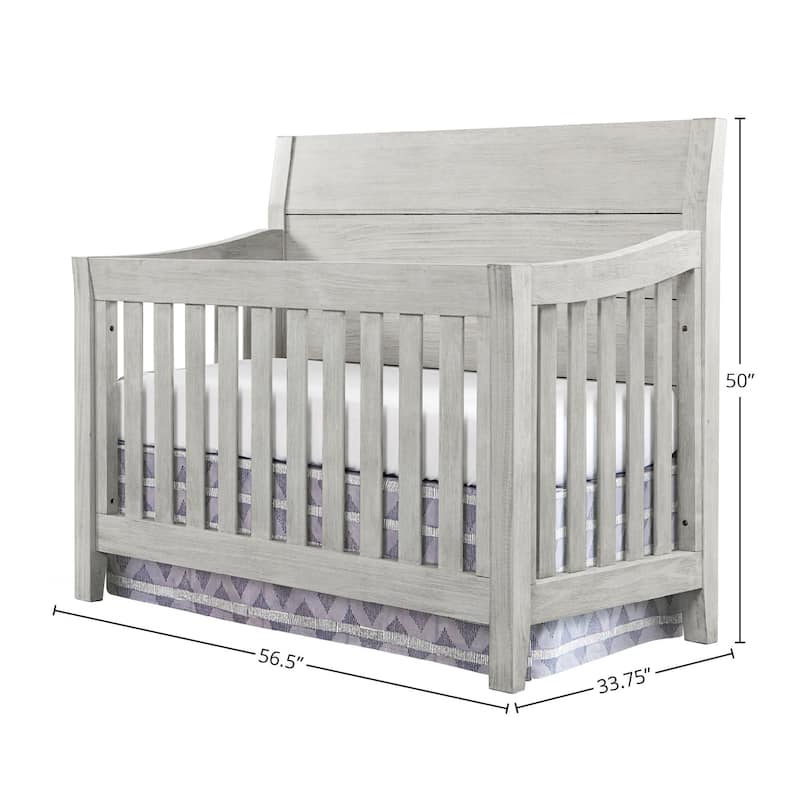 Timber Ridge 57" Wide Wood Convertible Crib, Weathered Washed Sierra