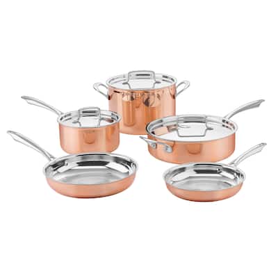 Cuisinart Copper Collection Tri-Ply Cookware 8-Piece Copper Set