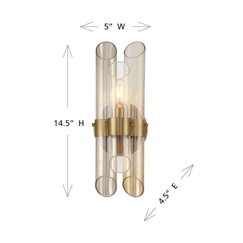 Warm Brass One Light Wall Sconce from the Biltmore Collection