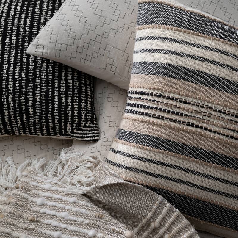 Indigo Road by Egypt Sherrod Remel Abstract Cotton Rich 1-Piece Decorative Pillow