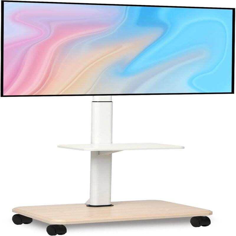 Rolling TV Stand - White