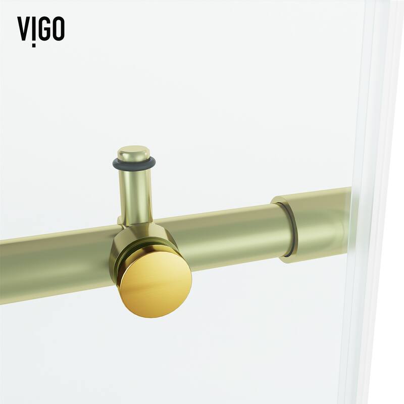 VIGO Elan Hart 56" to 60" W x 66" H Frameless Sliding Tub Door