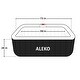 ALEKO Square Inflatable Jetted 6 Person Hot Tub Spa With Cover - Black ...