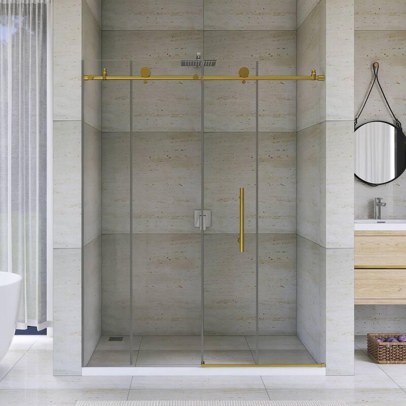60" x 76" Sliding Frameless Shower Door - 60'' x 0.31'' x 76''