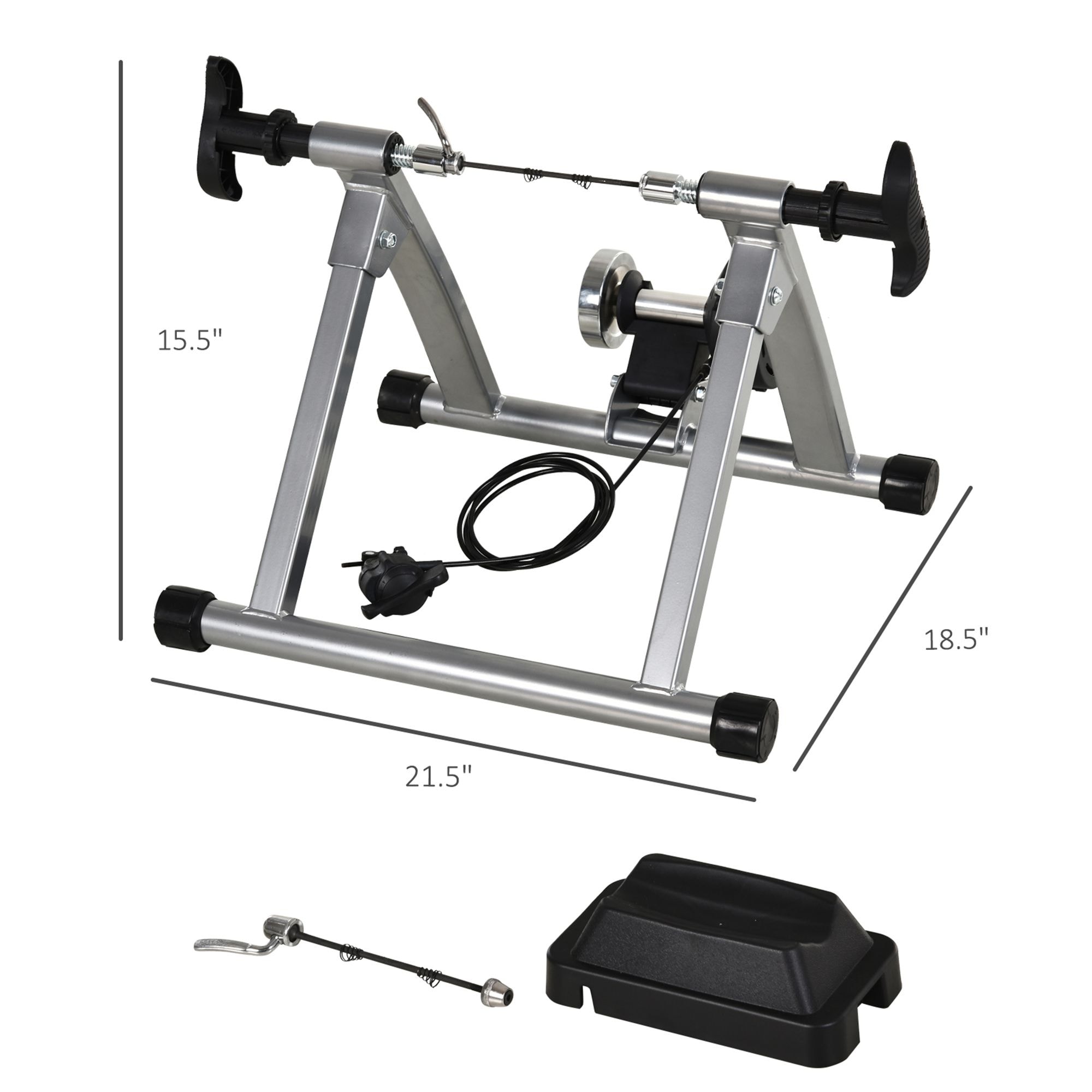 Soozier indoor magnetic bike bicycle trainer stand 5 level resistance folding black deals