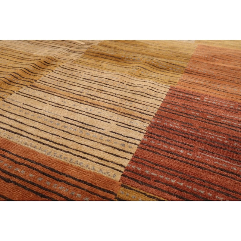 Hand Knotted Michaelian & Kohlberg Rust Tibetan 100% Wool Area Rug - 4' 2'' x 5' 3''