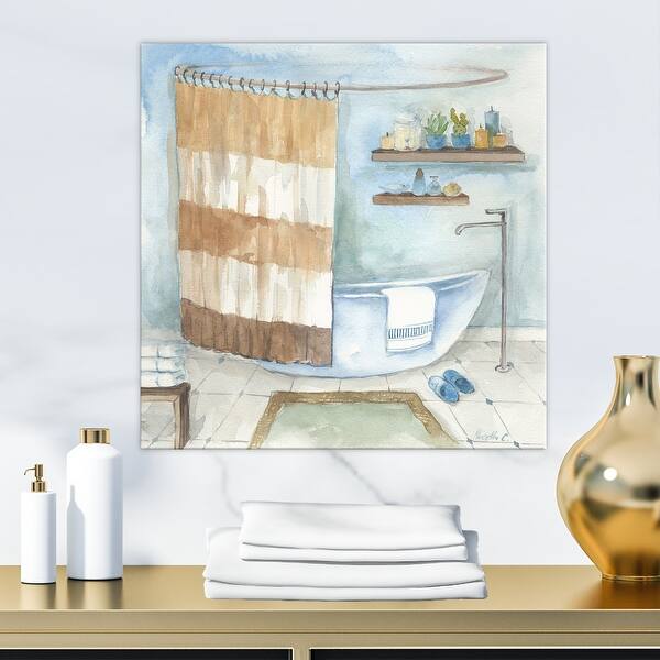 Designart "Contemporary Bathroom I" Bathroom Canvas Wall Art On Sale