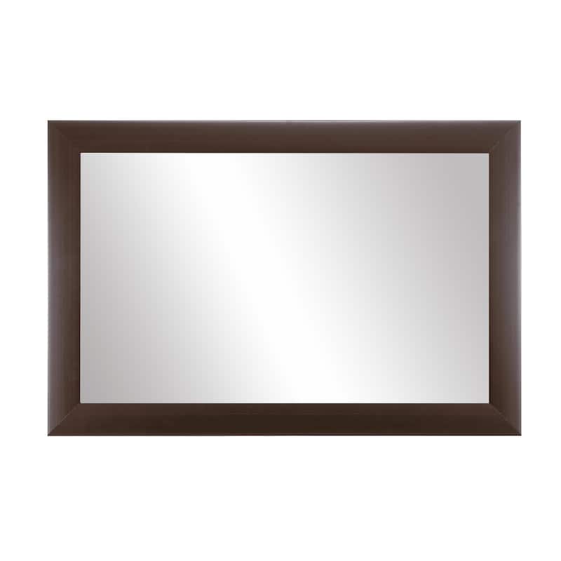 Shelby Espresso Framed Vanity Mirror