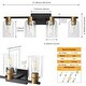 preview thumbnail 5 of 6, Bathroom Vanity Lights 4 Lights Wall Mounted Mirror Wall Lights with Glass Cover