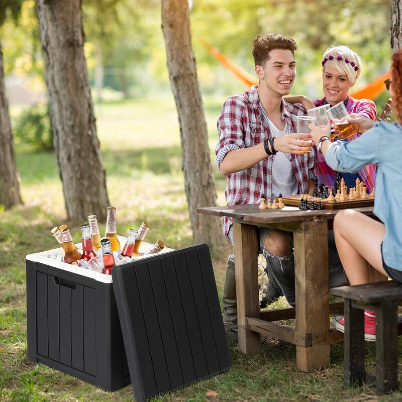 Portable 10 Gallon Ice Cooler Side Table For Camping Pool - 16.54'' x 16.54'' x 15.94''