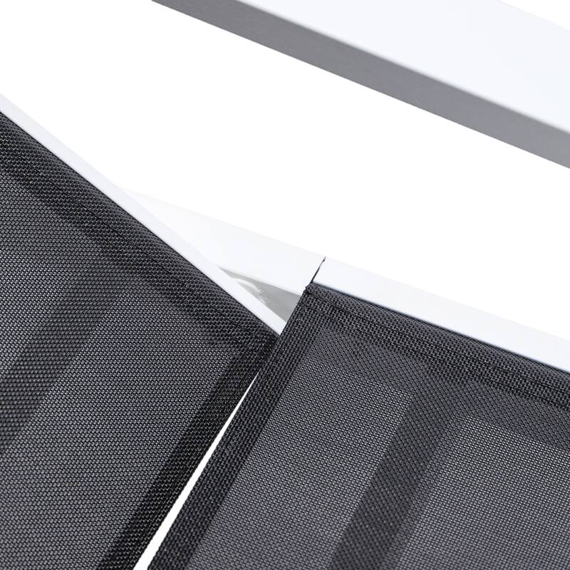 Marlin Rust-Resistant Aluminum Chaise Lounge - Adjustable 4-Position Outdoor Tanning Chair with Armrests