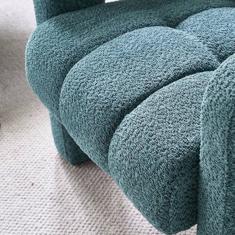31.10" Wide Boucle Upholstered Accent Chair, Modern Comfy Single Lounge Armchair for Living Room, Bedroom, Apartment
