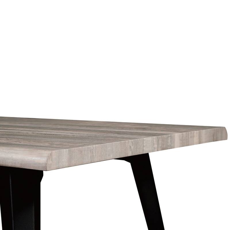 Ravenna Rectangular Dining Table with 63-Inch Wide MDF Tabletop and Powder Coated Metal Legs