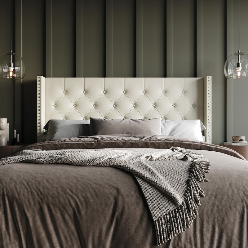 Sonoma Tufted Upholstered Headboard - Cream - Full