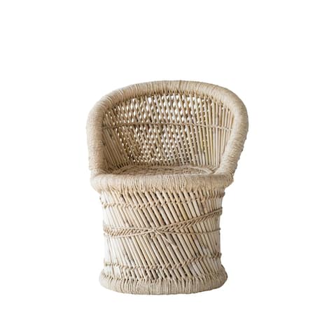 Woven Bamboo & Rope Tropical Children's Chair