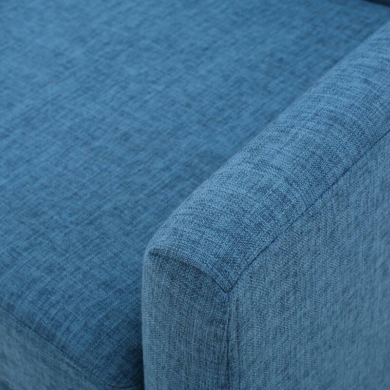 Modern 27.5" Upholstered Accent Chair with Wide Cushion and Wood Legs for Living Room