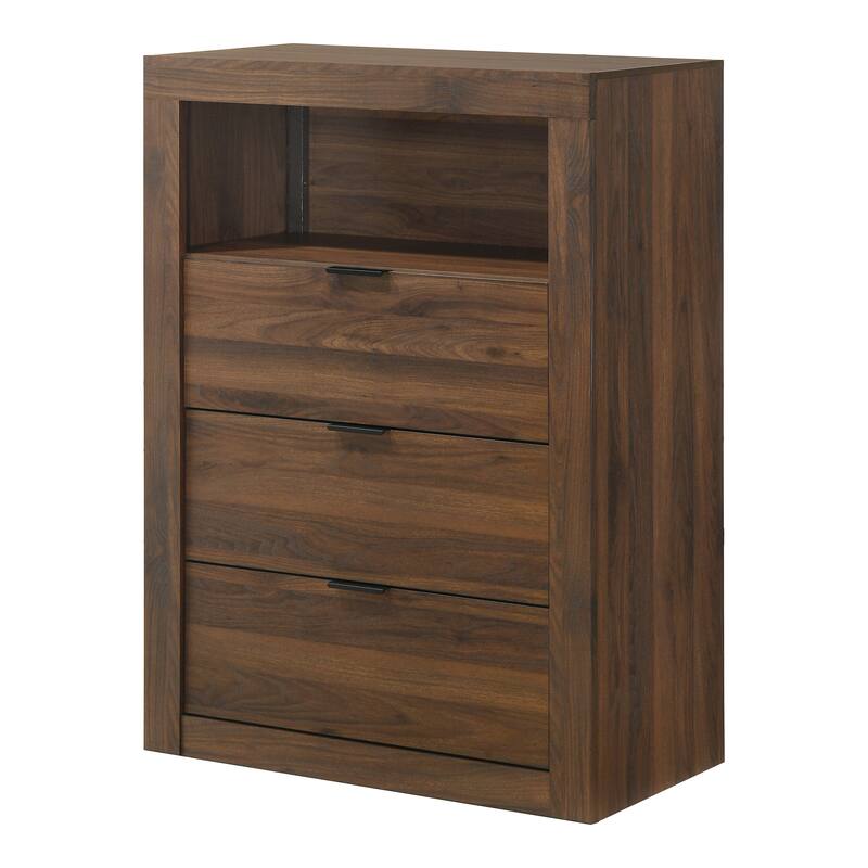 Furniture of America Merro Modern 4-Piece Solid Wood Bedroom Set