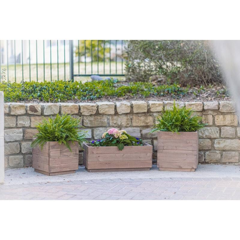Indoor/Outdoor Trough Planter Tall 18 x 18 x 18 Bed Bath & Beyond