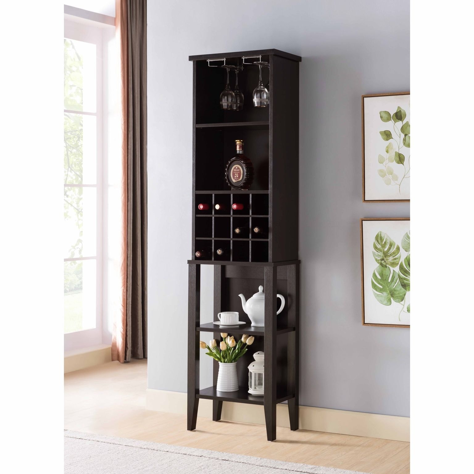 Wine glass cupboard hotsell rack