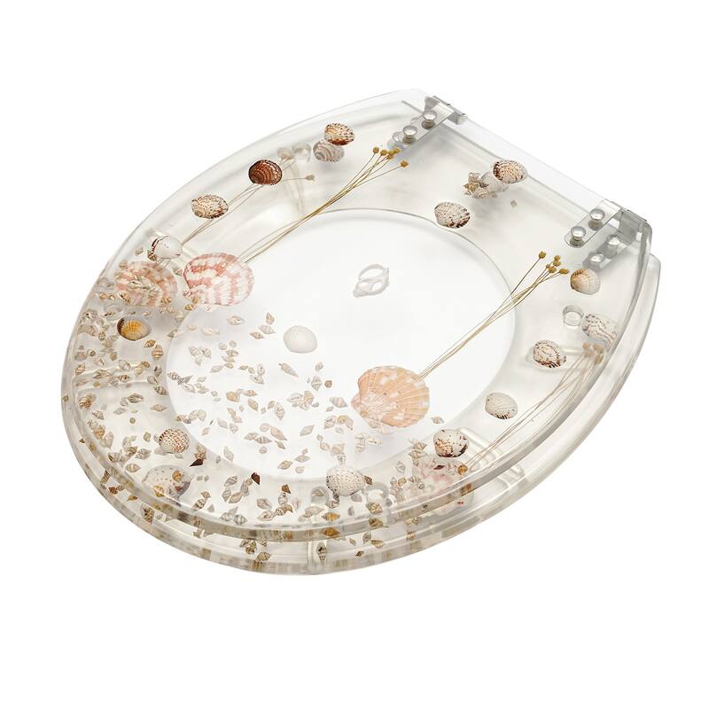 Transparent Resin Shell Polyresin Toilet Seat