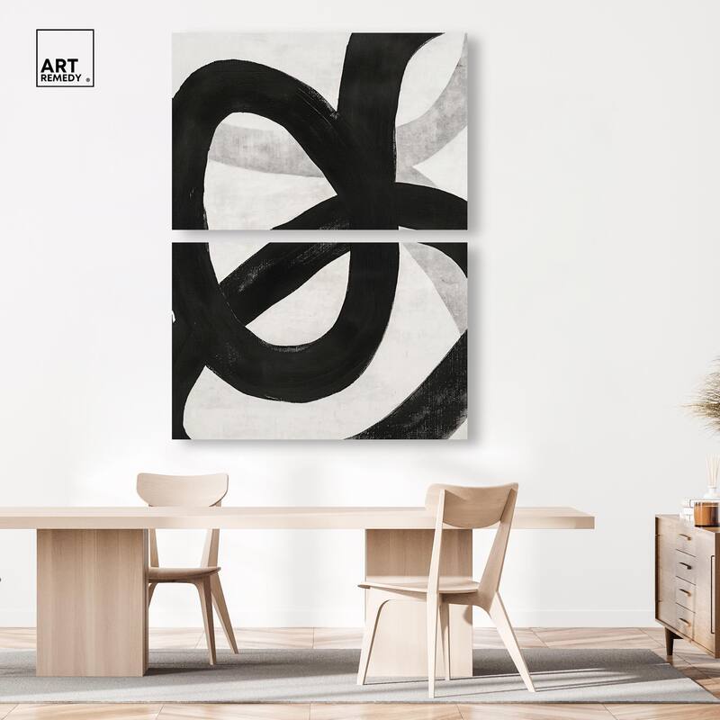 Infinite Loop I Canvas Set of 2 by Art Remedy, Gallery Wrapped