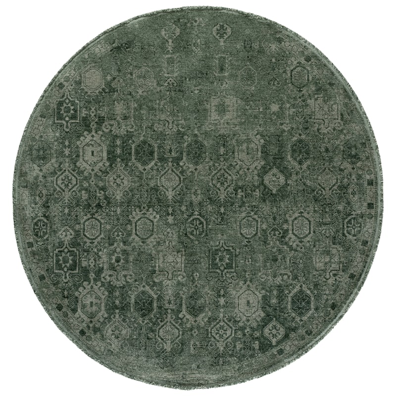 SAFAVIEH Vintage Overdye Lale Rug - 6'7" Round - Green
