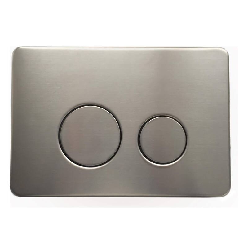 Fine Fixtures Concealed Tank Push Button (Actuator) - Satin Nickel Round - Push Plates (Metal)