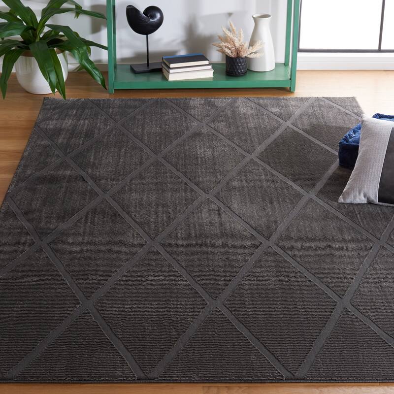 SAFAVIEH Revive Aura Trellis Rug - 4' x 6' - Charcoal