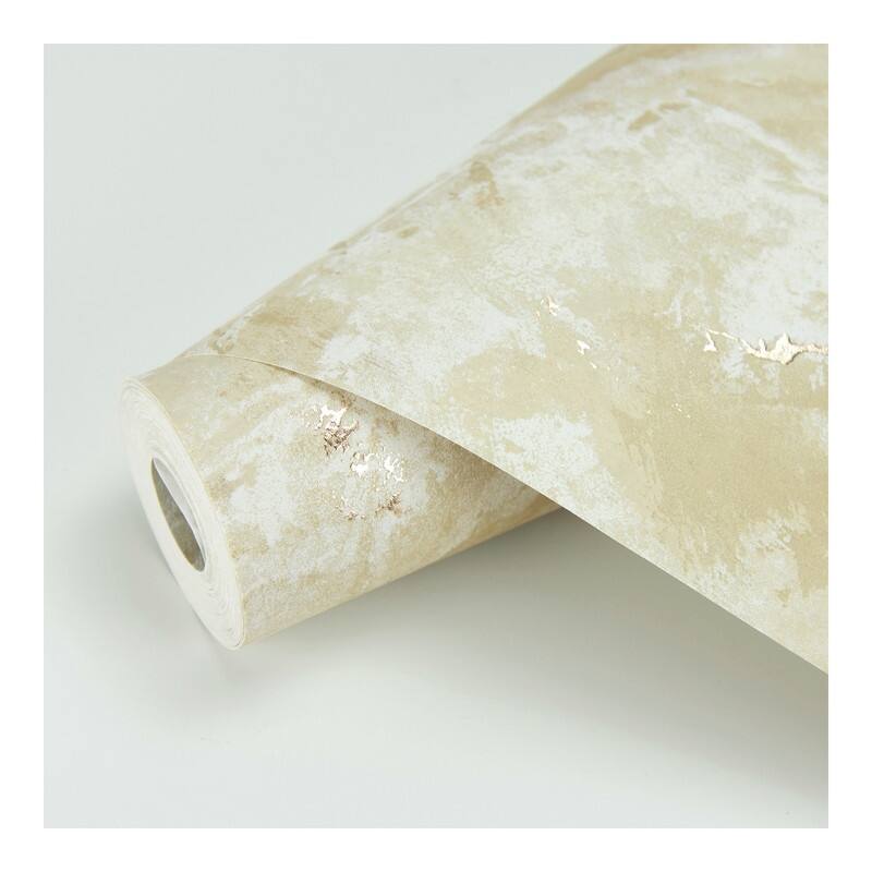 Brewster Titania Gold Marble Texture Wallpaper - 27.5 x 396 x 0.025