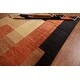 preview thumbnail 15 of 18, Vegetable Dye Gabbeh Modern Area Rug Handmade Wool Carpet - 6'7" x 9'7"