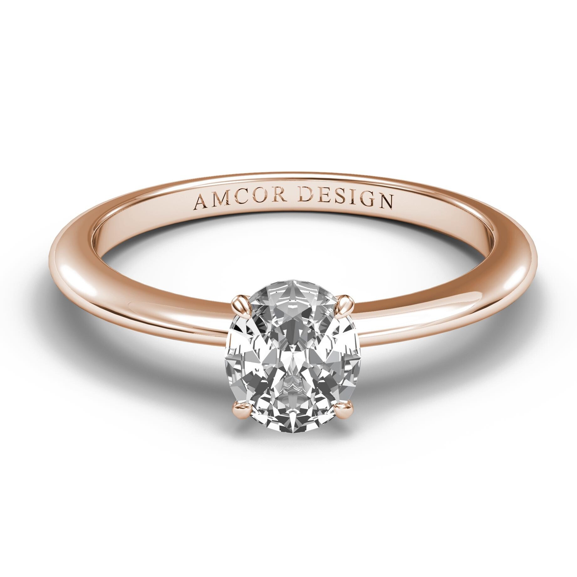 14kt Gold 5 8 Carat Diamond Engagement Ring Oval Cut Prong Solitaire Overstock 30239422