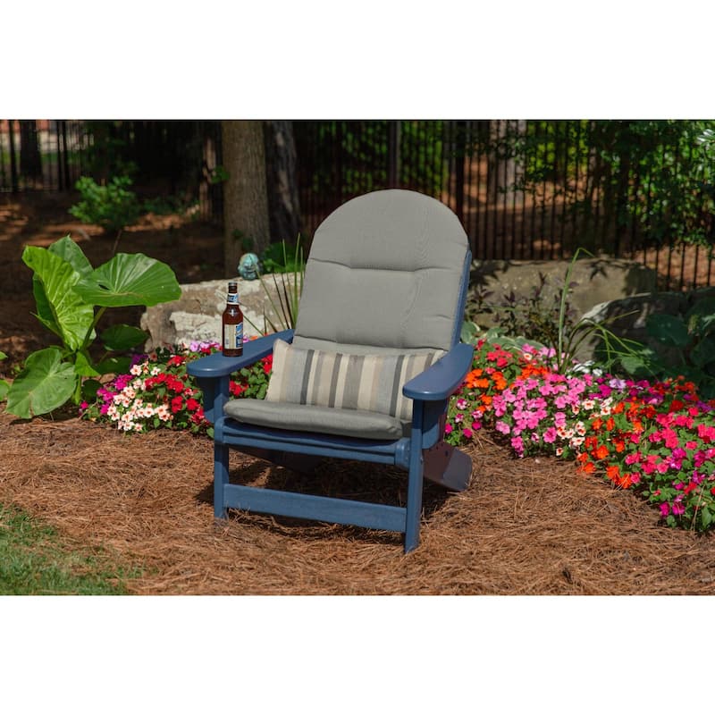 Sunbrella Solid Fabric 1-Piece Outdoor Adirondack Chair Cushion, 20.5"W x 49"L