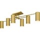 preview thumbnail 4 of 6, Foreland 6-Light Brushed Gold Semi-Flush Mount