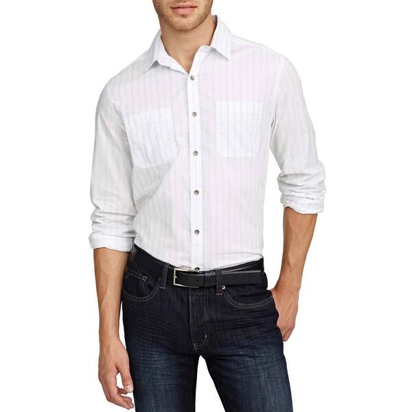 Shop Kenneth Cole New York Mens Slim Fit Casual Shirt Medium M