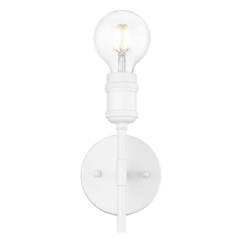 Wry Lighting Axel 1-light Wall Sconce in Matte White