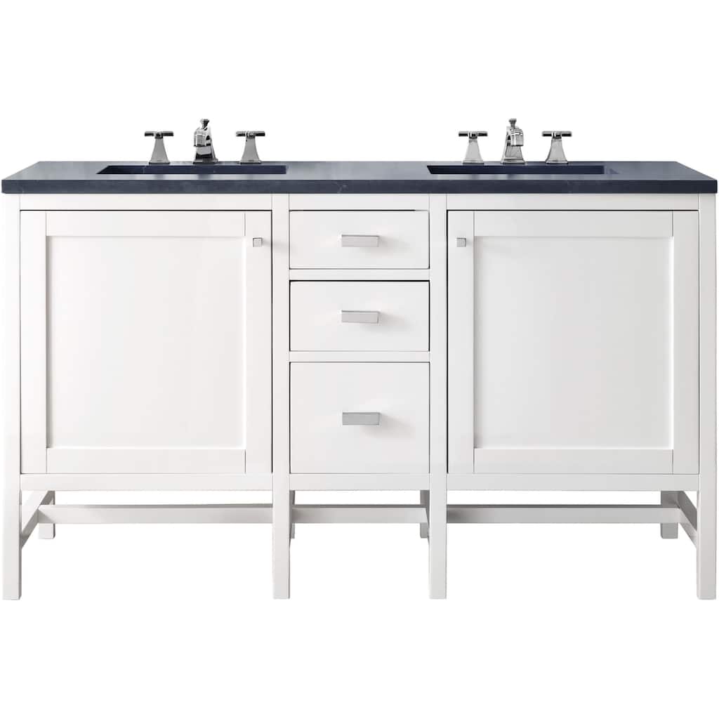James Martin Vanities Addison 60" Double Basin Hardwood Vanity Set