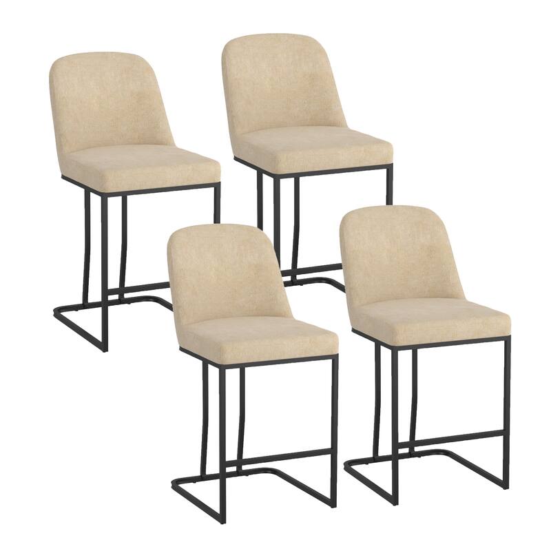 Modern Fabric 26" Counter Stool, Set of 4